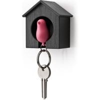 Zestaw wieszak na klucze i breloczek Sparrow Black Pink