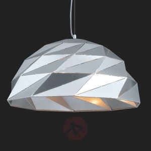 Lampa wisząca Origami Ø 56 cm srebrna