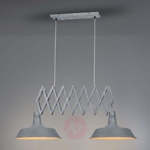 Lampa wisząca Detroit 2-punktowa szarość betonu