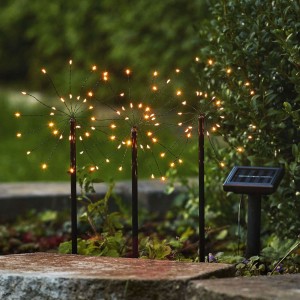 Łańcuch solarny LED Firework z grotem ziemnym