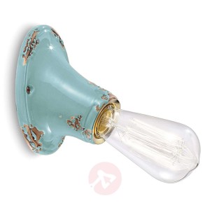 Lampa ścienna C115 w stylu vintage, turkusowa
