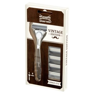 Wilkinson Sword - Quatro Vintage With Wood Effect Handle maszynka + ...