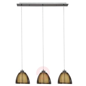 Brązowo - chromowana lampa wisząca Relax