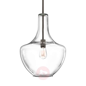 Oprawa: stary brąz – średnia lampa wisząca Everly