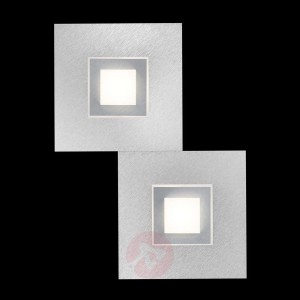 GROSSMANN Delta kinkiet LED, 2-pkt. tytanowy