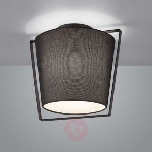 Helestra Uka lampa sufitowa tekstylny klosz czarny