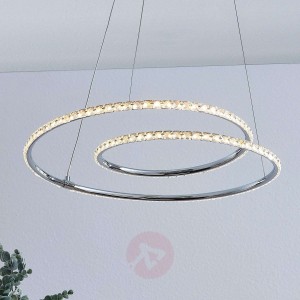 Lindby Lucy lampa wisząca LED, 45cm, kryształ