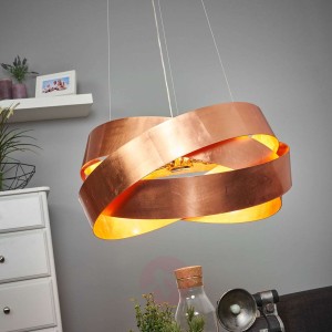 Lampa wisząca Pura w kolorze miedzi