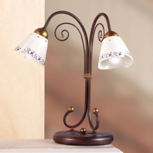 Elegancka lampa stołowa CARTOCCIO 2 punktowa