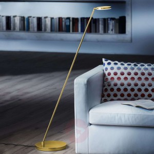 Lampa stojąca LED Plano S, mosiądz, wyginana