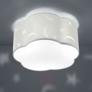 Lampa sufitowa Moony, dziecięca, biała