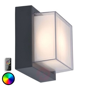 Kanciasta lampa zewnętrzna LED Q-Erik z pilotem