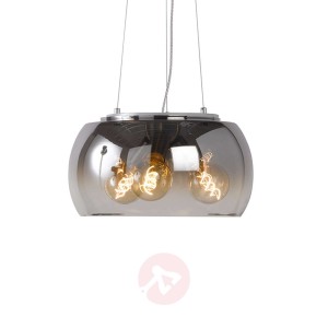 Lampa wisząca Brad z dymionego szkła 40cm