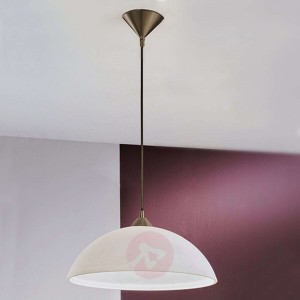 Lampa wisząca Kinga, opalowy szklany klosz