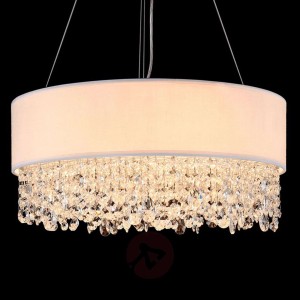 Dekorowana tekstylna lampa wisząca Manfred Ø 45 cm