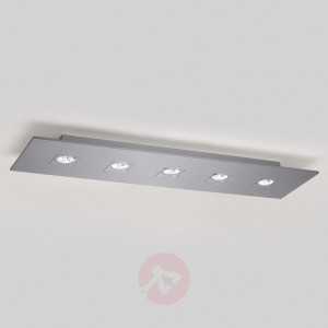 5-pkt. lampa sufitowa POLIFEMO, szary metaliczny