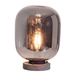By Rydéns Leola szklana lampa stołowa szary dym