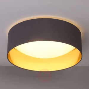 Materiałowa lampa sufitowa COLEEN, szara
