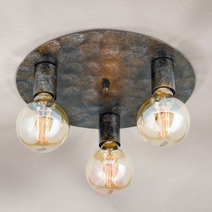 3-punktowa lampa sufitowa Rati w stylu vintage