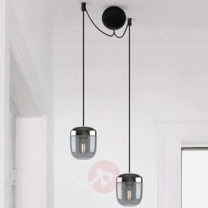 UMAGE Acorn lampa wisząca 2-pkt. szary dymny stal