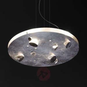 Knikerboker Buchi lampa wisząca LED okrągła srebro