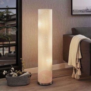Lampa stojąca Umma z małymi otworami, biała