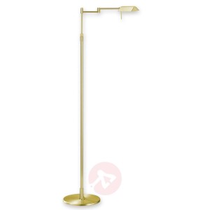 Wyszukana lampa stojąca LED FINN matowy mosiądz