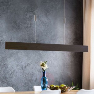 Lampa wisząca LED Lise, dąb styl kolonialny 118 cm