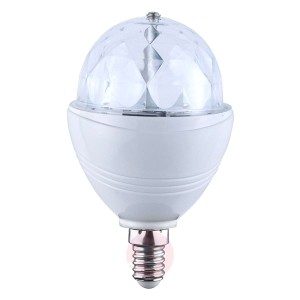 E14 3W RGB żarówka LED Disco 120°