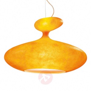 Obszerna lampa wisząca E.T.A. Sat pomarańczowa