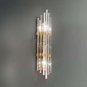 Elegancka lampa ścienna Ontario złota