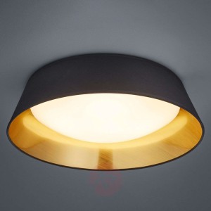 Czarno-złota – okrągła lampa sufitowa LED Ponts