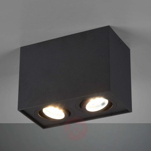 Lampa sufitowa Biscuit, 2-punktowa, czarna