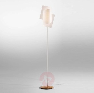 Unikalna lampa stojąca Loop 150 cm zebrano