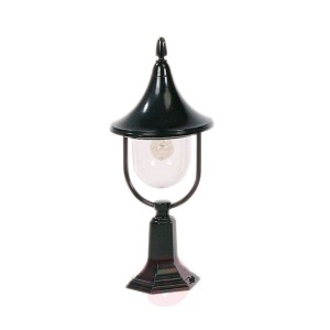 Szarmancka lampa na cokół Venetie, czarna