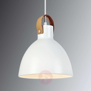 Lampa wisząca Eagle z metalowym kloszem, biała