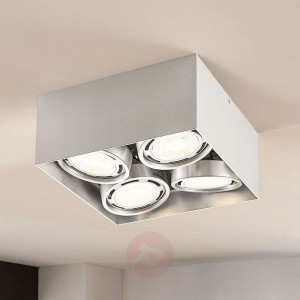 Downlight LED Rosalie, kątowy, 4-punktowy, alu