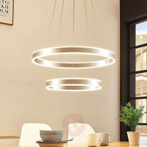 Lampa wisząca LED Lyani, 2 pierścienie pod sobą