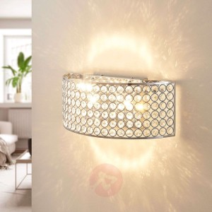 Lampa ścienna LED Alizee z kryształkami, chrom