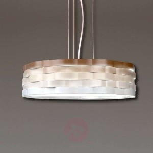 Flutti lampa wisząca z falistym kloszem kremowy