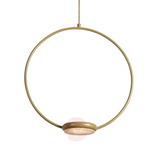 Złota lampa wisząca LED Odigiotto