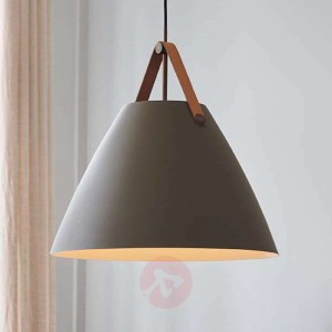 Lampa wisząca Strap metalowy klosz beżowy, 48 cm