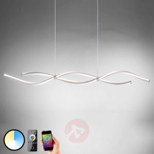 Falista lampa wisząca LED Q-Malina – sterowana