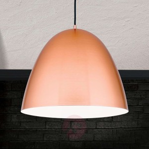 Lampa wisząca Kalila, klosz z aluminium, miedź