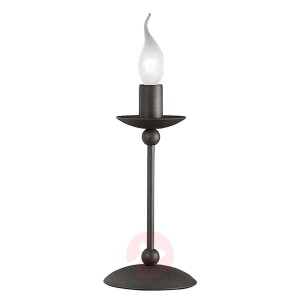 Rustykalna lampa stołowa Rocco antracytowa