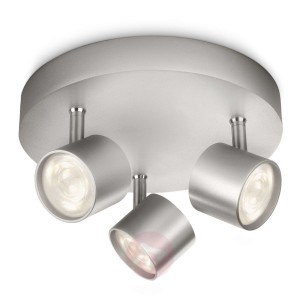 Okrągła lampa sufitowa LED STAR, 3-pkt., odchylana