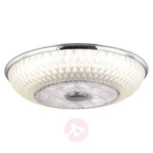 Wentylator sufitowy LED Rosario, biało-chromowy