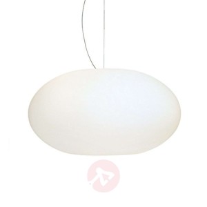 Szklana lampa wisząca AIH 38 cm biała