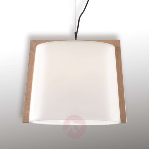 Drewniana lampa wisząca Mona, 1-pkt., 35 cm
