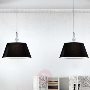 2-punktowa lampa wisząca Crystal czarna